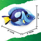 Real Planet Sea Life Plush - Soft Stuffed Animal Gift For Kids All Ages, Sea Ocean Fishing Plushie, Fun Christmas Birthday Gifts (Blue Tang, 9') (9' Long)