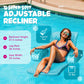 Trc Recreation Super Soft Adjustable Pool Recliner Float Portable Comfortable Chair Lounger With Cup Holders For Swimming Pool Essentials, Teal