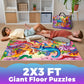 Quokka Giant Floor Puzzles For Kids Ages 4-6 - 2X3 Feet Extra-Thick 48 Pieces Toddler Puzzle Ages 3-5 – Dinos Educational Activity For Boys Girls – Premium Box With Sturdy Handle & Magnetic Closure