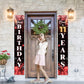 Happy 11Th Birthday Porch Sign Door Banner Decor Red And Black - Glitter Cheers To 11 Years Old Birthday Party Theme Decorations