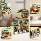 City Coffee Shop Building Blocks Set  Compatible with Lego  Modular Architecture Three-Story House Building Blocks for mature-themed (1443pcs)