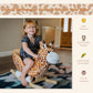 Qaba Kids Plush Ride-On Rocking Horse Toy Giraffe Style With Song For 18-36 Months, Brown
