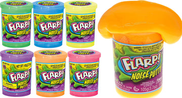 Ja-Ru Flarp Noise Putty (6 Toys) Fidget Toy Putty Passing Gas Sound Noise Maker Slime. Pranking Toy For Kids. Colored Scented Putty. Bulk Party Favor. Plus Sticker 10041-6S