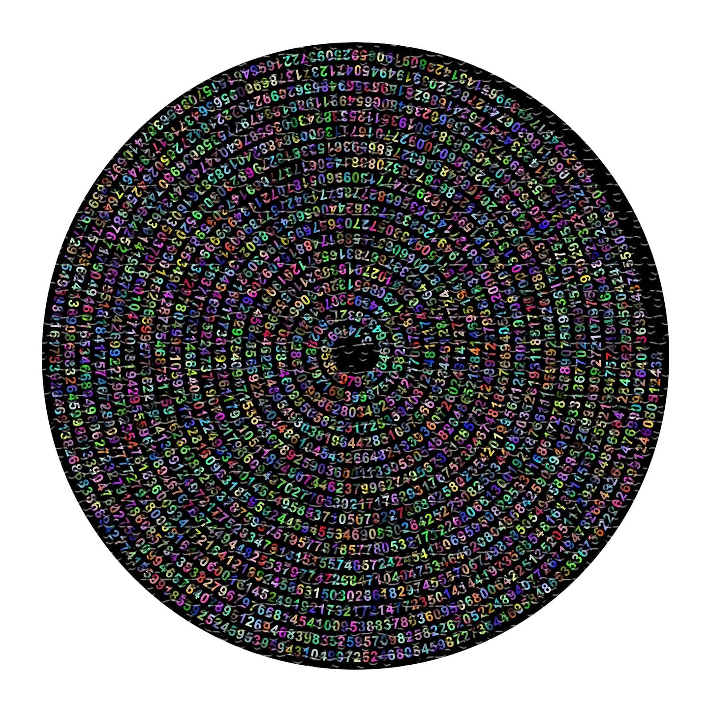 Pi P Day Puzzle For Adults 1000 Pieces, Round Rainbow Jigsaw Puzzle, Hard Impossible Puzzle By Number