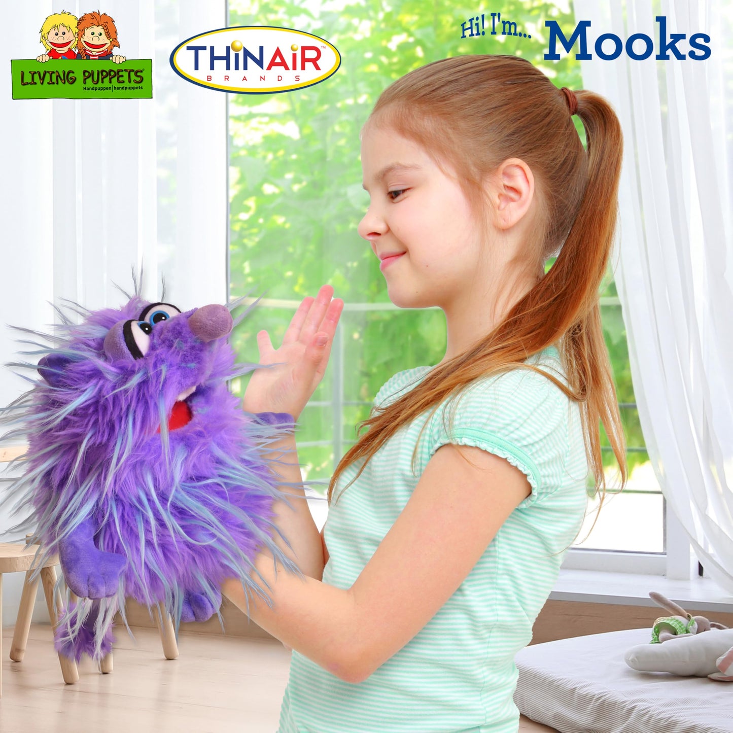 Living Puppets 9-Inch Plush Purple Monster Hand Puppet - Fine European Design  Ultra-Soft and Cuddly  Promotes Child Development  Safety Certified  Teacher-Recommended for Boys and Girls