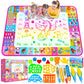 Aqua Water Doodle Mat - Kids Drawing Mat Toddlers Educational Toys For Age 3 4 5 6 7 8 Year Old Boys Girls Gifts - Neon Color Mat Doodle Board Writing Drawing Toys Holiday Christmas Birthday Gifts