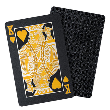 Lagebona Waterproof Deck Of Cards,Gift Playing Cards,Poker Set, Men Pool Poker Cards (Black Diamond)