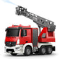 Toytwist Fire Truck, Remote Control Water Sprinkler Fire Truck, Full-Direction Rapid Rescue - 1:26 Scale Rc Firetruck Toys For A