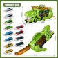 Dinosaur Planet Truck Toys For Boys 3 4 5 6 7 8 Year Old - 2 Layer Transformed Dinosaur Transport Car Carrier Truck With 12 Diec