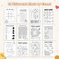 Capybara Activity Books for Kids - 24Pcs Cute Capybara Mini Games Coloring Book Set Bulk Cartoon Animal Mazes Word Search Word S