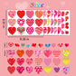 Valentines Stickers, 32 Sheets Cute Heart Stickers, Valentines Day Stickers for Kids, Class Gifts for Kids Classroom School, Cra