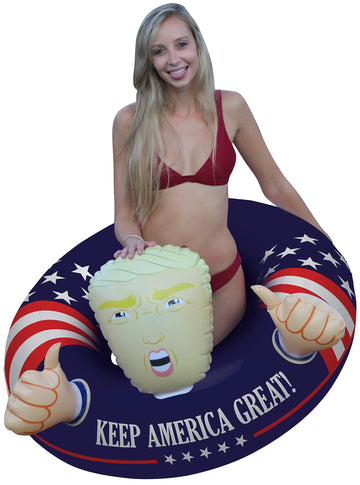 Ninostar Donald Trump 2024 Keep America Great! Huge Hit Pool Float For Summer, Presidential Floats Inflatable Ring Swimming Tube