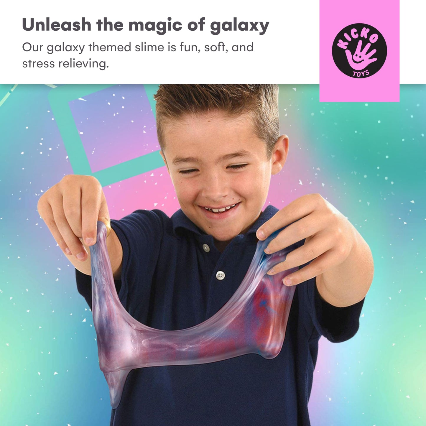Galaxy Slime Set of 3, Large Multicolor Slime in Blue, Red, Purple with Screwable Lid, Non-Toxic Sensory Play, Perfect Galaxy Pa