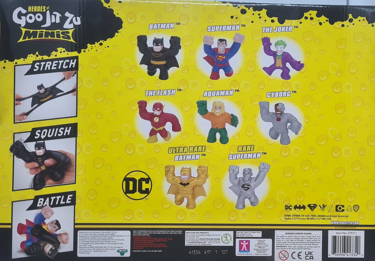 Heroes of Goo Jit Zu DC Minis S1 8-Pack, Black, 28x40x4 cm, Model 41334, Goo Material