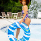Monsoon [Citrus] 2-Pack Luxury Pool Floats Swimming Float Beach Swim Tube Floaties Ring Tubes - Blue Green