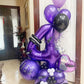 Purple 4 Balloon, Number Balloon 40 Inch, 4Th Purple And White Party Decorations, Four Large Numbers For Party Decor, Number 4 B