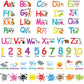 6 Sheets Alphabet Number Color Weather Learning Educational Wall Decals Peel and Stick Alphabet Wall Stickers Educational Classr