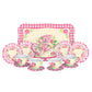 Schylling Fancy Tin Tea Set , Red
