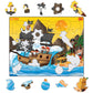 Just Smarty Jigsaw Puzzle Pirate 56 Pieces For Kids Ages 4, 5, 6 Year Old With Fun Shapes And Tray. Fun Learning Educational Toy For Boys Girls In Pre-K, Kindergarten, First Grade