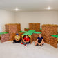 Make-A-Fort Minecraft Explorer Kit - 3 Pack, Durable Cardboard, Brown, Model 104 - Build Forts, Mazes, and Tunnels for Ages 8+
