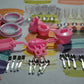 Gloria Dollhouse Furniture- Accessories Plate Glasses Spoon Set