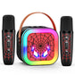 LED Mini Karaoke Machine for Kids: Easter Birthday Gifts for Boys 3 4 5 6 7 8 9 10 Year Old Kid Microphone Toys for Boy Ages 4-8 Portable Bluetooth Speaker with 2 Wireless Mics for Kids Girls mature-themed