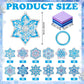 DoubleFill Snowflakes Suncatchers Craft Kit - 60 Sets, 7.87" Multicolor Tissue Paper for DIY Winter Window Art