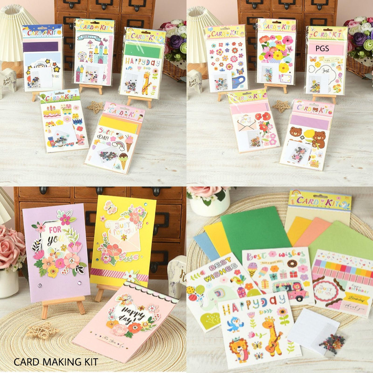 Ditya Crafts Diy Card Making Kit  Set Of 3 Greeting Cards With Envelopes | Perfect For Kids Return Gifts | Creative Arts And C