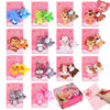 FUN LITTLE TOYS Valentines Mini Plush Toy Set, 28 Packs Cute Stuffed Animals, Pink for Kids & Classroom
