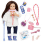 Lori Dolls - Farahs Hiking Set - Mini Doll & Hiking Accessories - Clothes & Accessories For 6-Inch Dolls - Boots, Flashlight, Ma