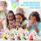Wiwiqing 24 Set Birthday Mini Stuffed Animals Set Small Birthday Plush Toys Party Favors Soft Tiny Keychain Doll with Hats Gift