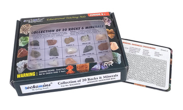 Rocksmins Rm20Pt Rocks & Minerals Collection Set Of 20 Specimen (10 Rocks + 10 Minerals) Rock And Mineral