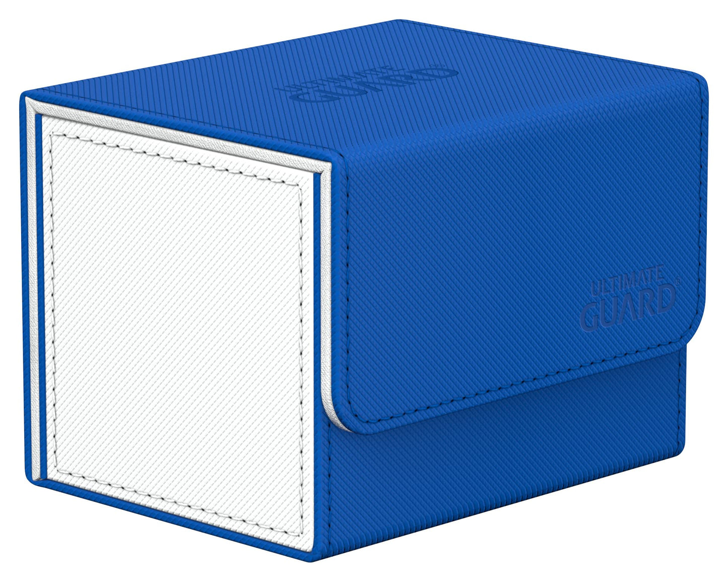 Ultimate Guard Sidewinder Synergy 100+, Deck Box For 100 Double-Sleeved Tcg Cards, Blue/White, Magnetic Closure & Microfiber Inner Lining
