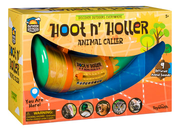 Toysmith Outdoor Discovery, Hoot-N-Hollar Animal Caller, 9'' Horn With 9 Animal Sounds, For Boys & Girls Ages 5+