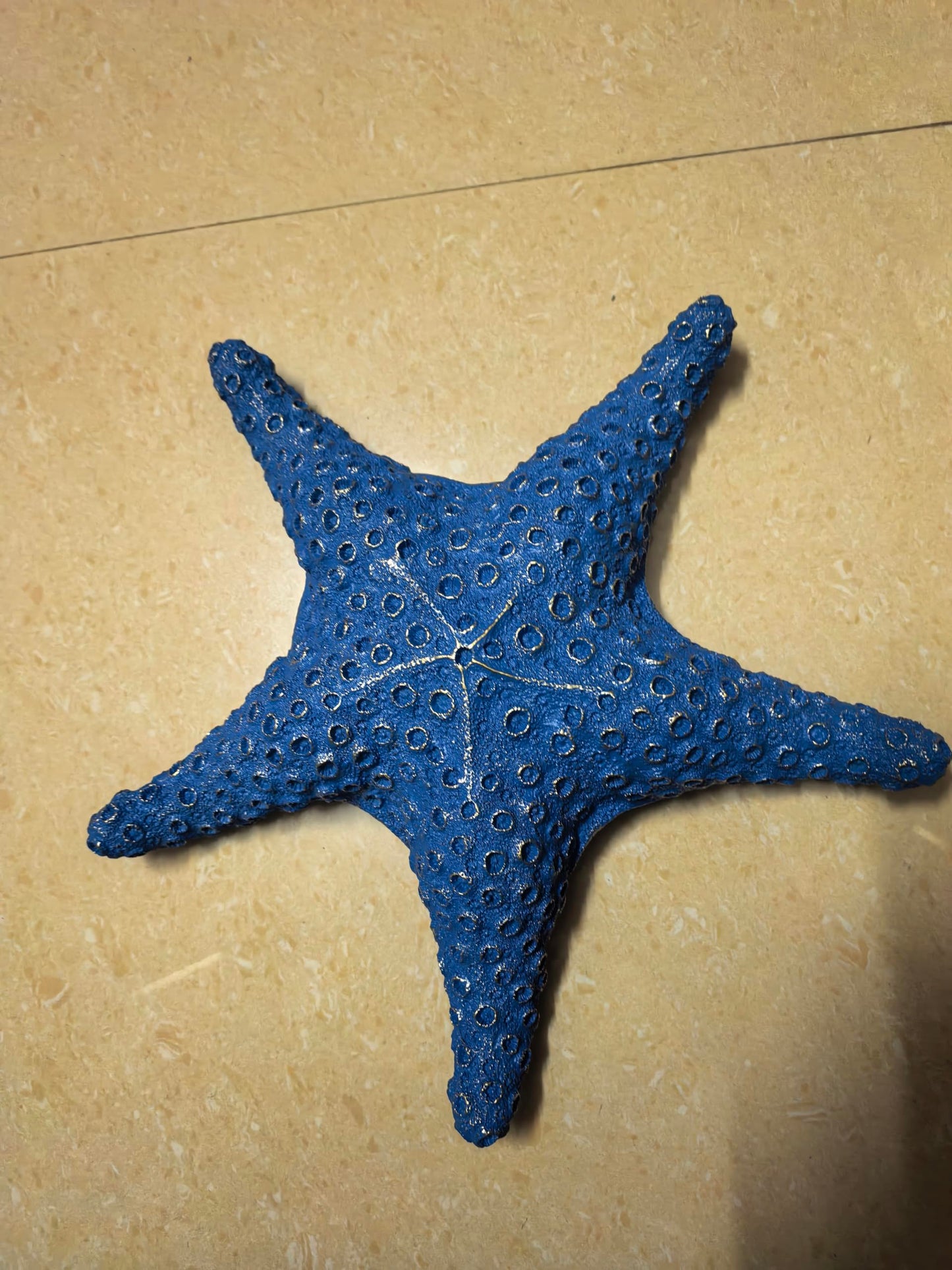 VVGIFTS Blue Ocean Beach Decoration Starfish Resin Wall Hanging Decoration (RoyalBlue)