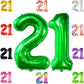 Katchon, Dark Green 21 Balloons Numbers - 40 Inch | Green 21St Birthday Balloons | 21St Birthday Decorations For Her Green | 21 Balloon Number, 21 Number Balloons | Green 21St Birthday Decorations