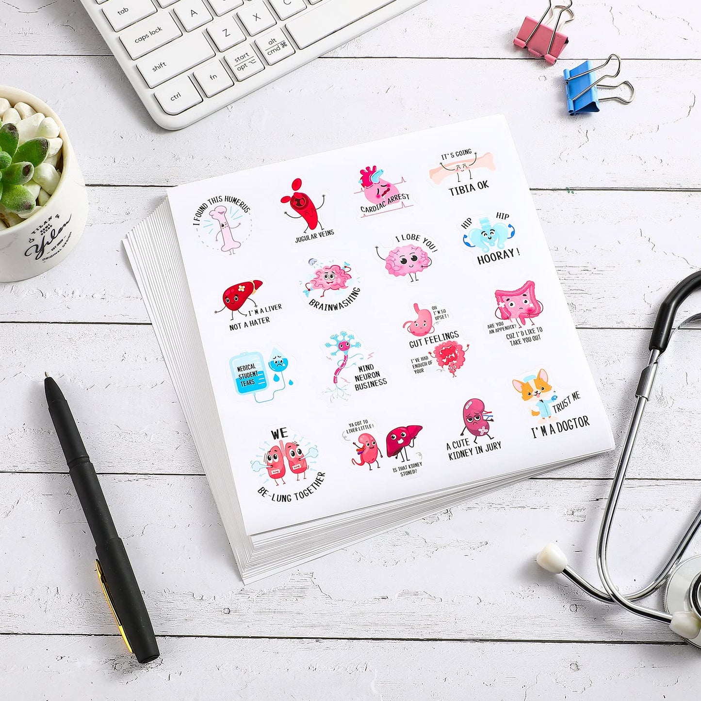 400 Pcs Nursing Stickers Funny Pun Nurse Stickers Medical Themed Decals Nursing Student Stickers Nurse Accessories For Water Bottles Laptop Envelopes Phone Nurses Week Supplies(Vibrant)