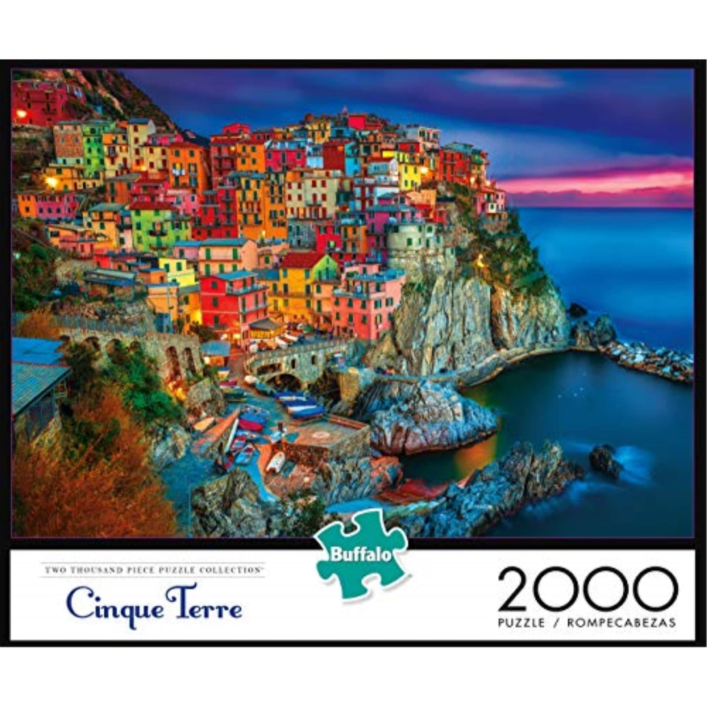 Buffalo Games Cinque Terre 2000 Piece Jigsaw Puzzle, 38.5 x 26.5 inches, Multicolor, Cardboard, Suitable for Ages 14-15