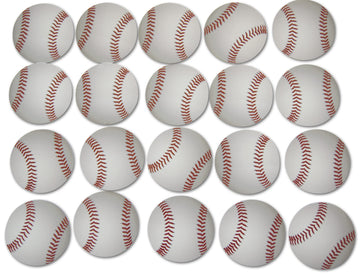 Novel Merk Baseball Sports Ball Vinyl Stickers - 2” Round Individual Decals For Laptop, Water Bottle, Phone, Party Favors, & Decor - Adheres To Clean Surfaces Waterproof & Repositionable (20)