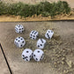30X D6 Dice Pack | 10Mm Classic White Spot Six Sided Dice Set | For Classic And Professional Tabletop Dice Games | By Warlord Ga