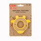 Nuby Natural Wood Teether With Soft Silicone, Minimalist Design Easy To Clean, Giraffe Yellow