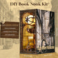 ETKVR ETKVR Book Nook Kit, DIY 3D Wooden Puzzle Bookend Booknook Miniature Doullhouse Kit for Bookshelf Decoration, Book Nook Ki