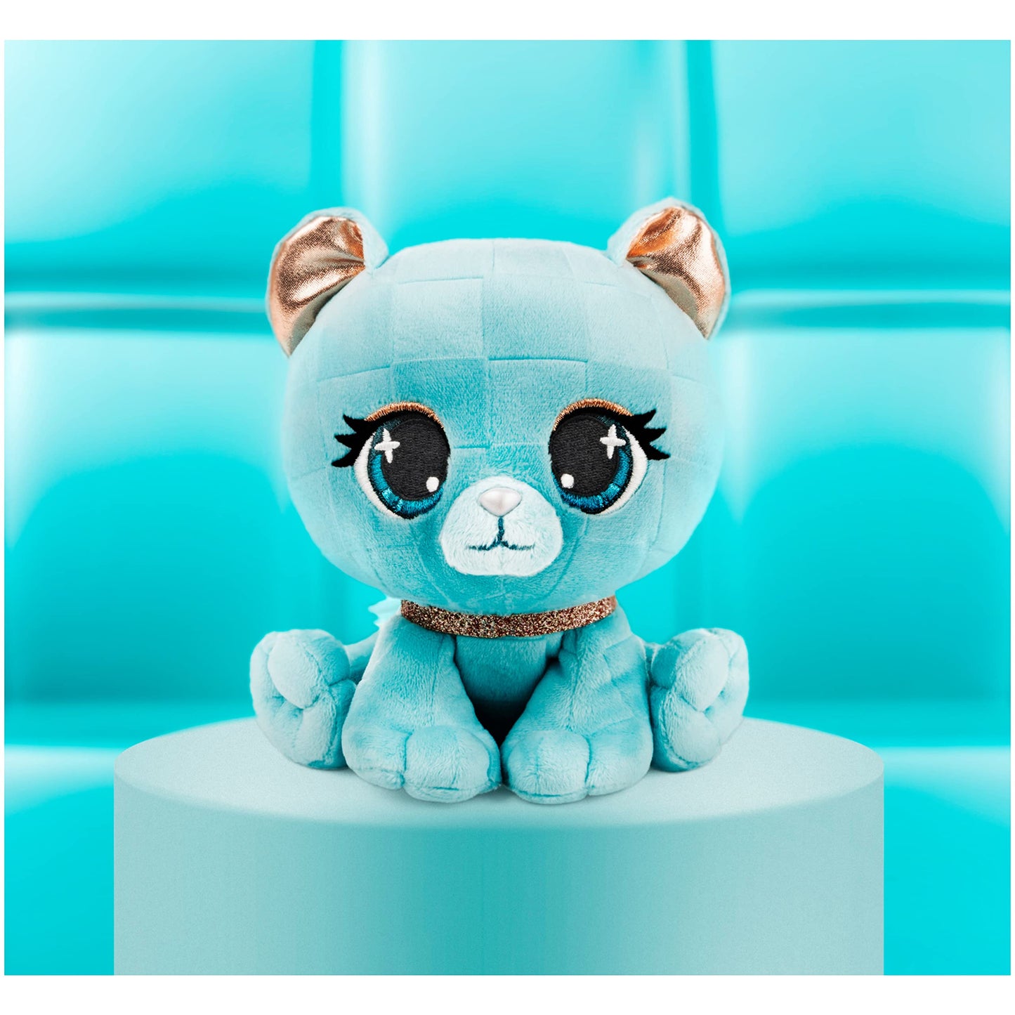 Gund P.Lushes Designer Fashion Pets Audrey Park Panther Premium Cat Stuffed Animal Soft Plush With Glitter Sparkle, Blue, 6