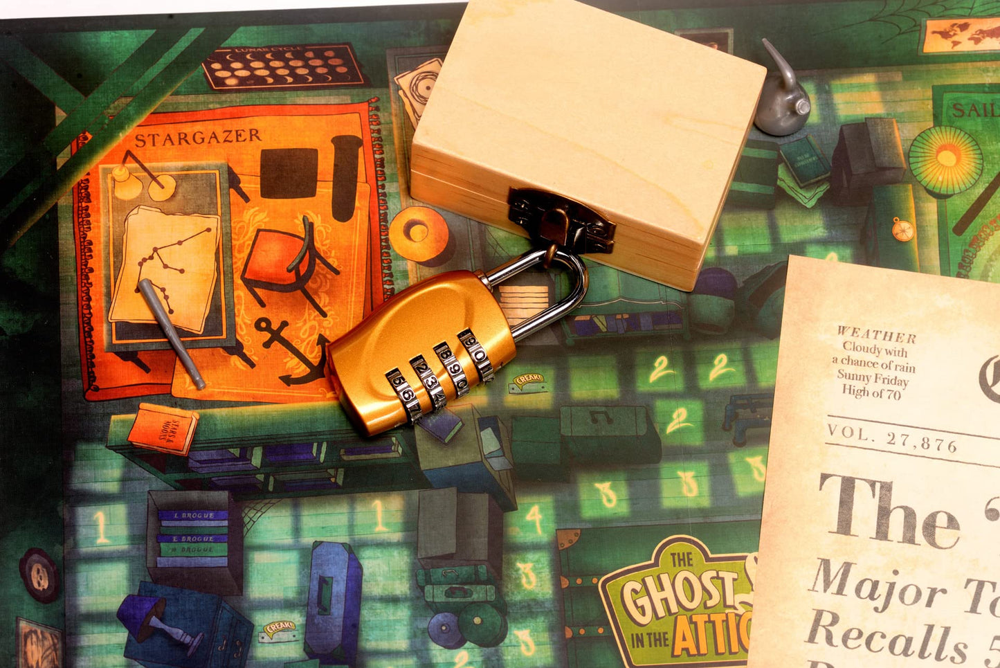 The Mystery Agency Haunted Escape Room Board Game - 1-6 Players, Age 12+, Multicolor, Model TMA002, Cardboard