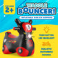 Waddle Bouncy Hopper Inflatable Hopping Toy Scooter, Indoors And Outdoor Toy For Toddlers And Kids, Boys And Girls Ages 2 Years And Up (Black/Red Zoomer)