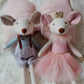 Mikee Fluffie Stuffed Animal Mouse - 15.7" Gray Plush Rat with Backpack Pants - Cute Gift for Girls, Birthday & Easter