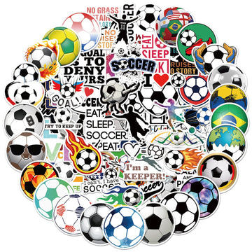 100Pcs Soccer Stickers For Scrapbooking, Motivational Vinyl Waterproof Stickers For Water Bottles, Luggage, Teaching Incentives,