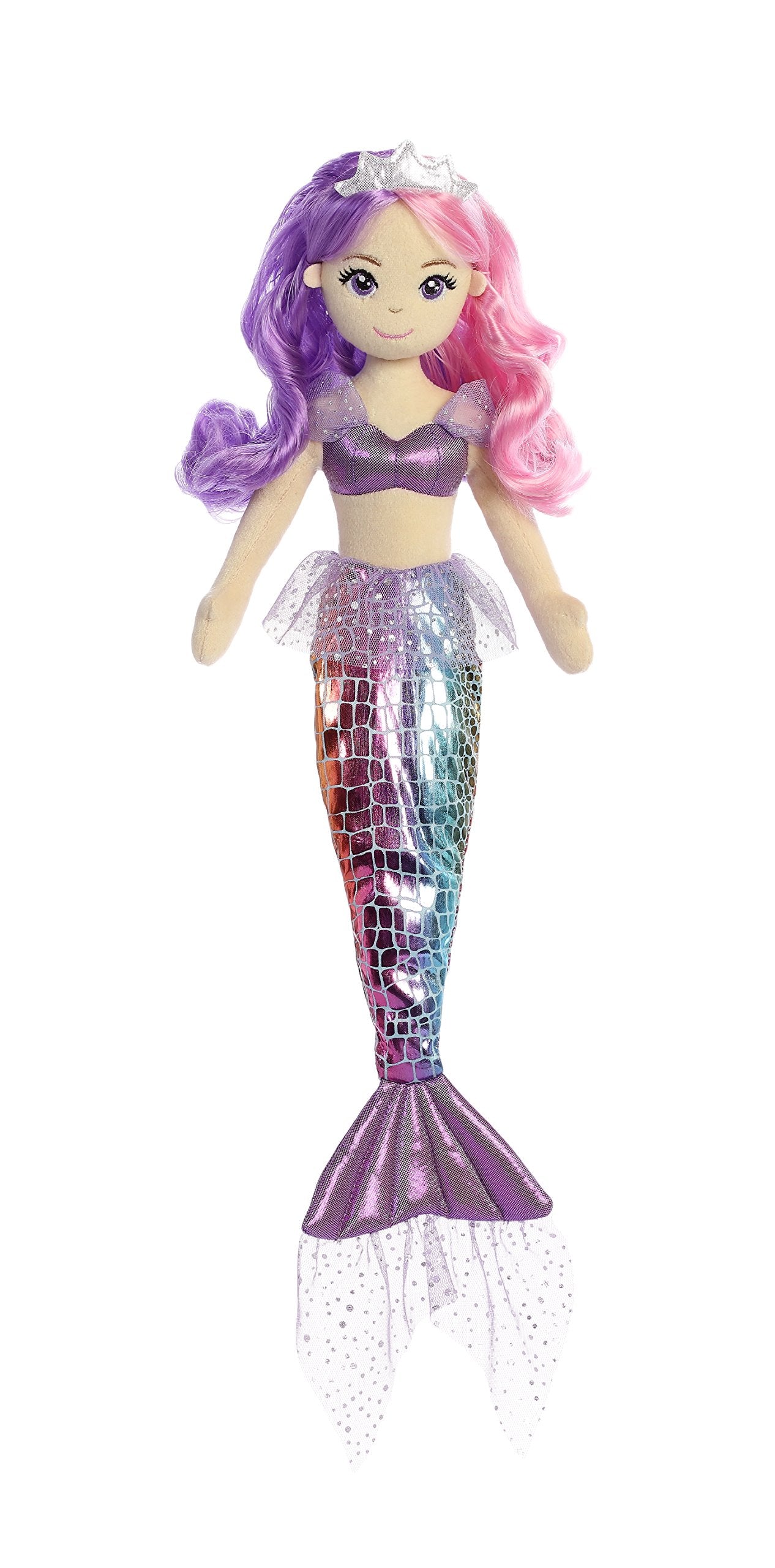 Aurora® Enchanting Sea Sparkles™ Rainbow Sea Iris™ Stuffed Doll - Imaginative Play - Magical Companions - 18 Inches
