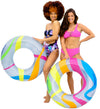 Monsoon [Citrus] 2-Pack Luxury Pool Floats Swimming Float Beach Tube Floaties Ring Tubes – Pride
