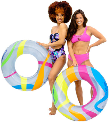 Monsoon [Citrus] 2-Pack Luxury Pool Floats Swimming Float Beach Tube Floaties Ring Tubes – Pride